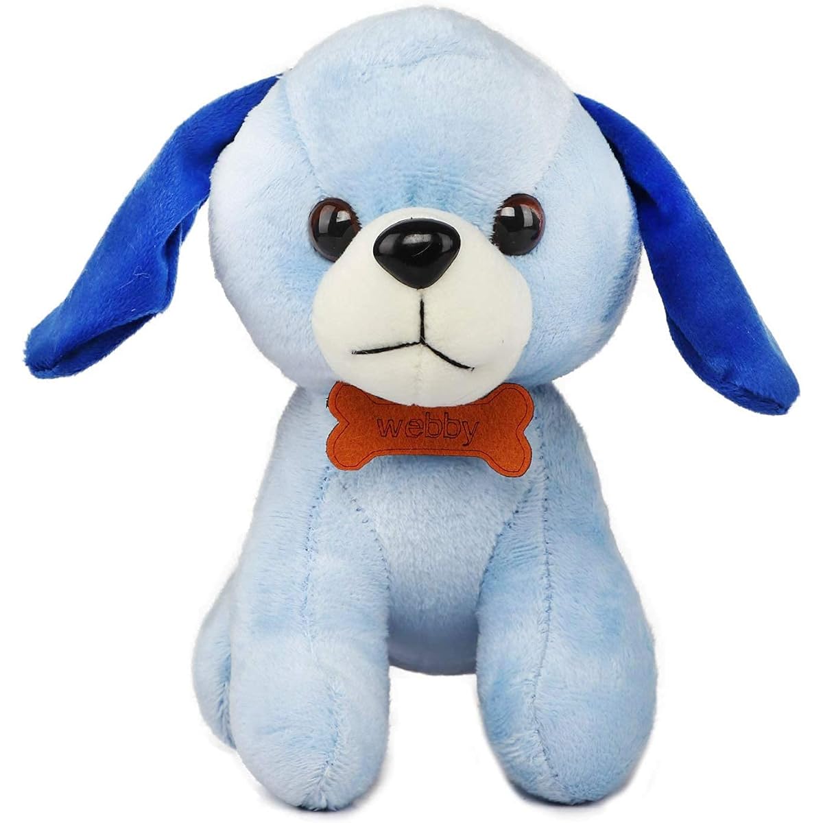 Webby Soft Animal Plush Standing Dog Toy 20cm Blue