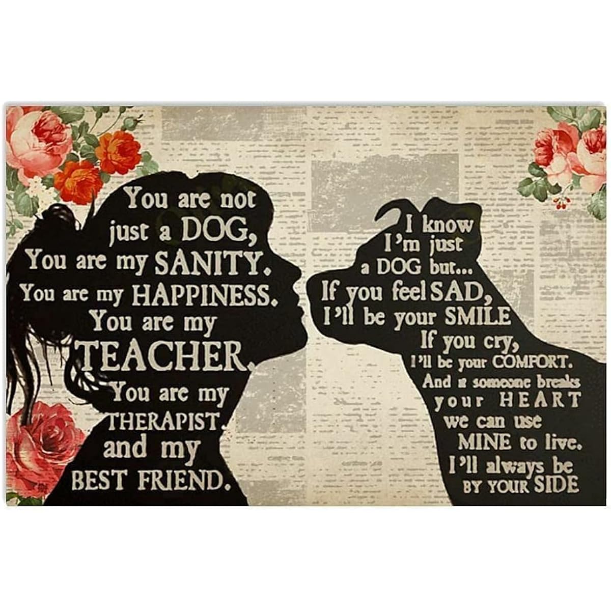 Nichpedr Jigsaw Puzzle Pitbull Lovers You are Not Just A Dog You are My Sanity Happiness Wooden Puzzle for Adults 500 Pieces Kids Puzzle Toy Gift Family 20.4" x 14.9"