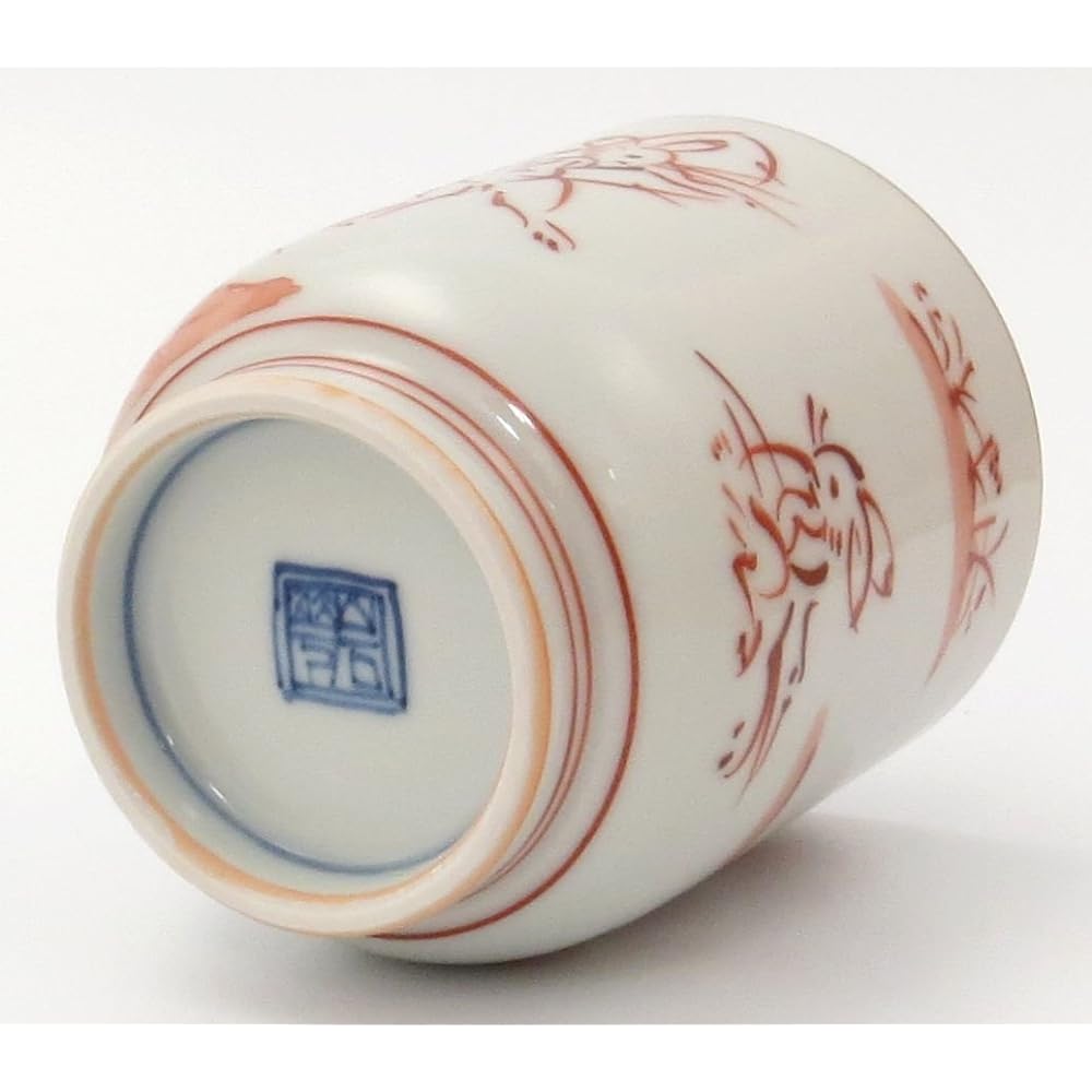 Kyoto ware, Kiyomizu ware, Iwakagama teacup, small, Takayamaji (red), A7-1 small