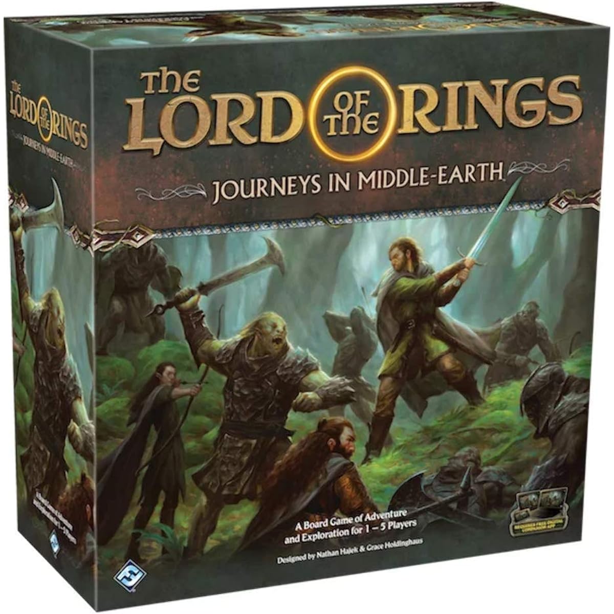 Fantasy Flight Games The Lord of the Rings Journey to the Middle Earth Board Game/Strategy Game/Adventure Game for Adults and Teens | Ages 14+ | 1-5 players | Average playtime 60+ minutes | Made by Fantasy Flight Games