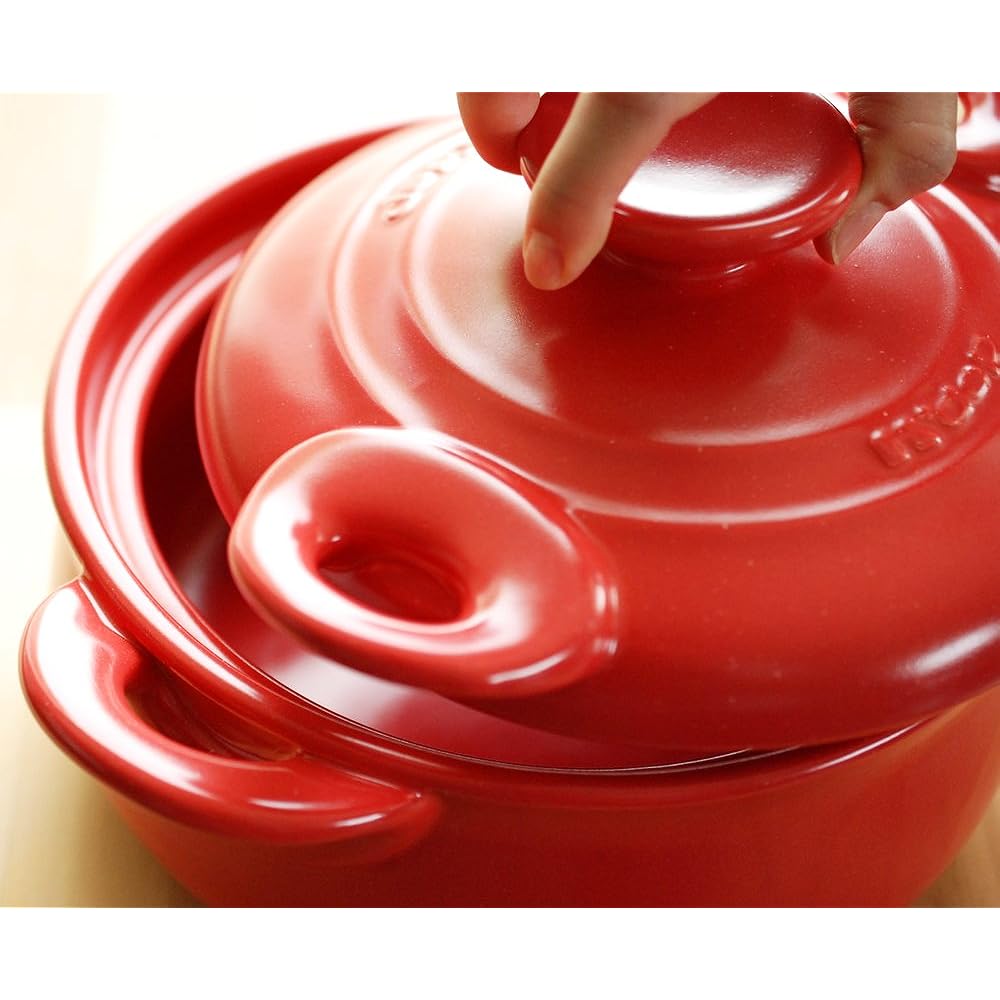 Kuriyama Two-handed pot red 21cm K+dep CK-001