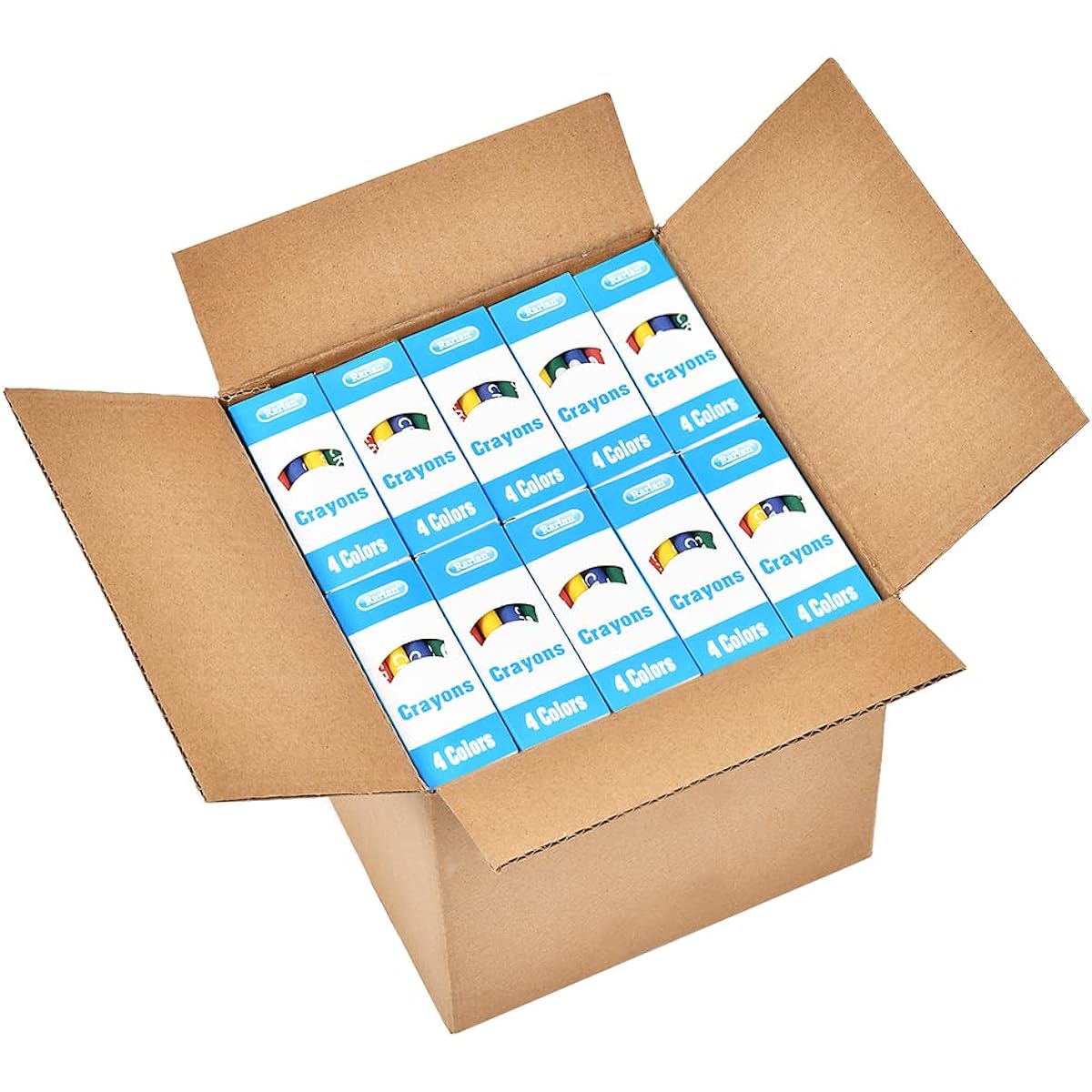 Rarlan Crayons Bulk 4 Classic Colors 200 Boxes 800 Count