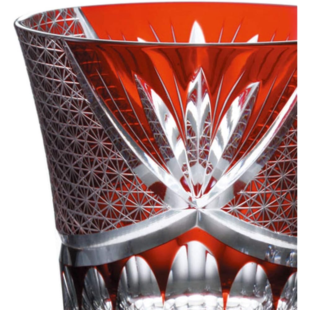 NARUMI Pair Glass Glass Works Swirl Black & Red 280cc GW6053-2230