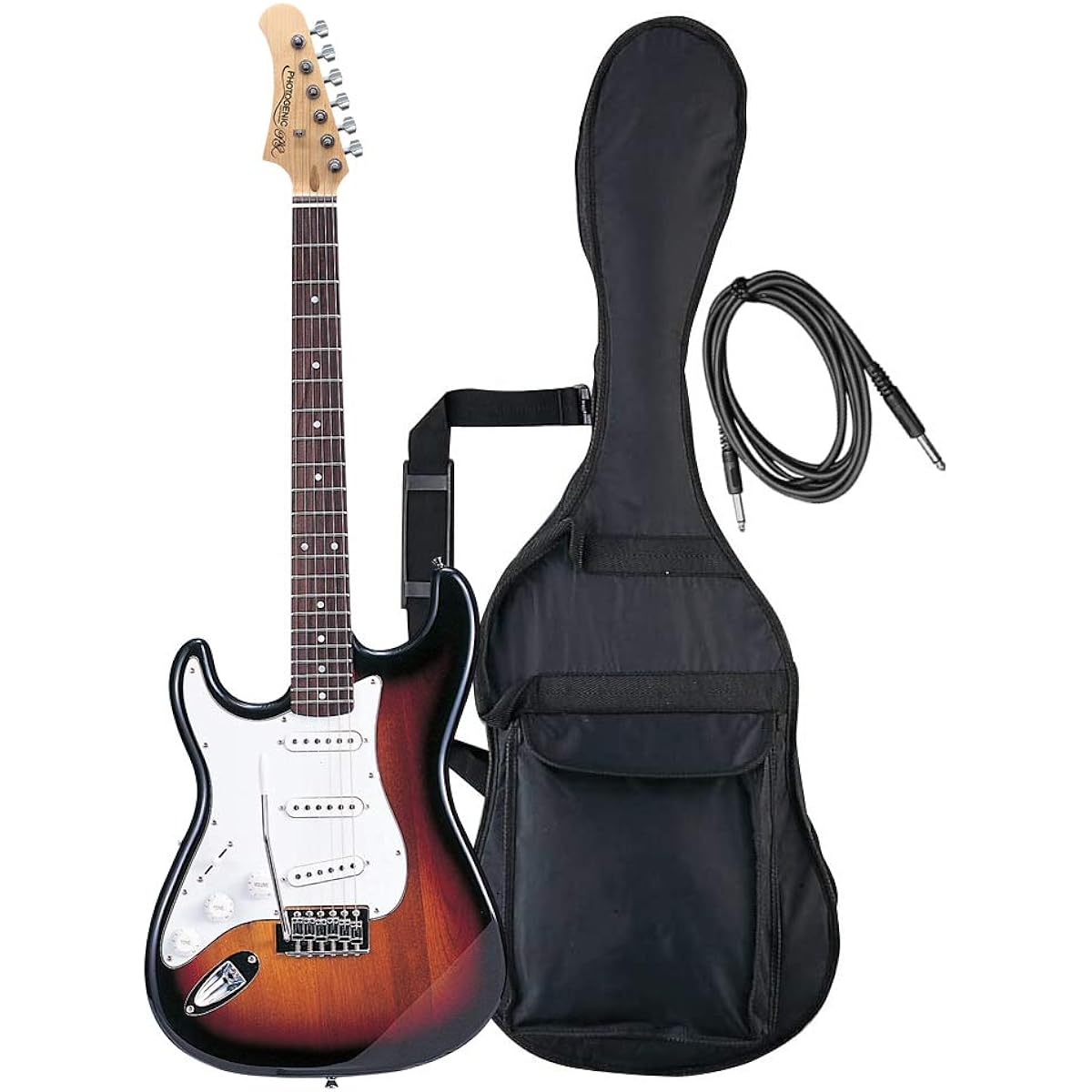 PhotoGenic ST-250LH/BK Electric Guitar, Black, Left-Handed Model [Soft Case/Shield/Adjustment Wrench Included]