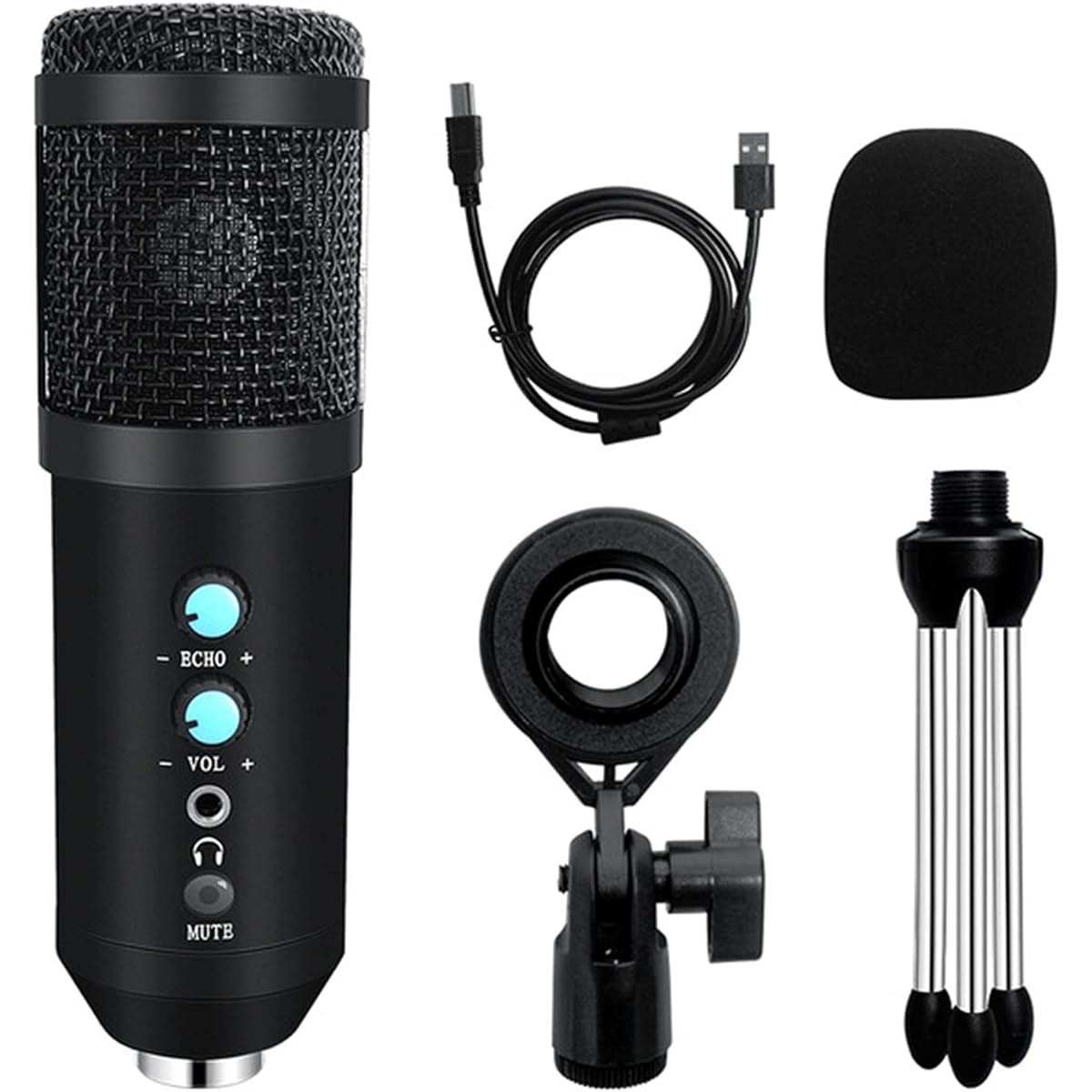 Microphone USB Condenser Microphone Professional Vocal Stream Recording Studio Microphone MIKROFO/MICROFON Microphone Stand
