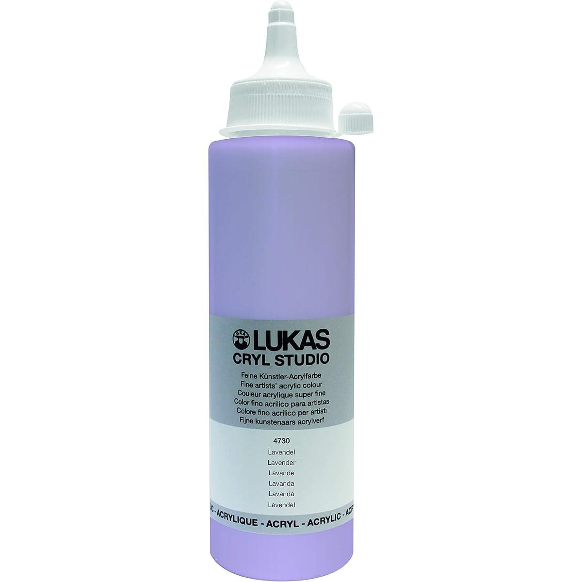 Lukas CRYL Studio Artist Acrylic Paint - Quick Drying Medium Viscosity Acrylic Paint for Canvas/Artist/Projects etc. - [Lavender - 250ml Bottle]