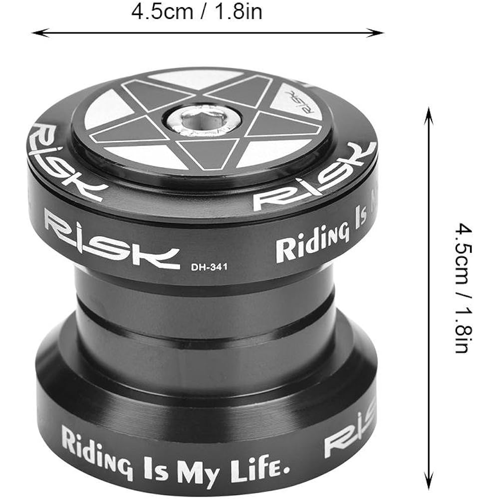TOPINCN Bicycle Head Parts Set Cycling Bicycle Threadless Headset Sealed Bearing 34mm Aluminum Alloy (01)