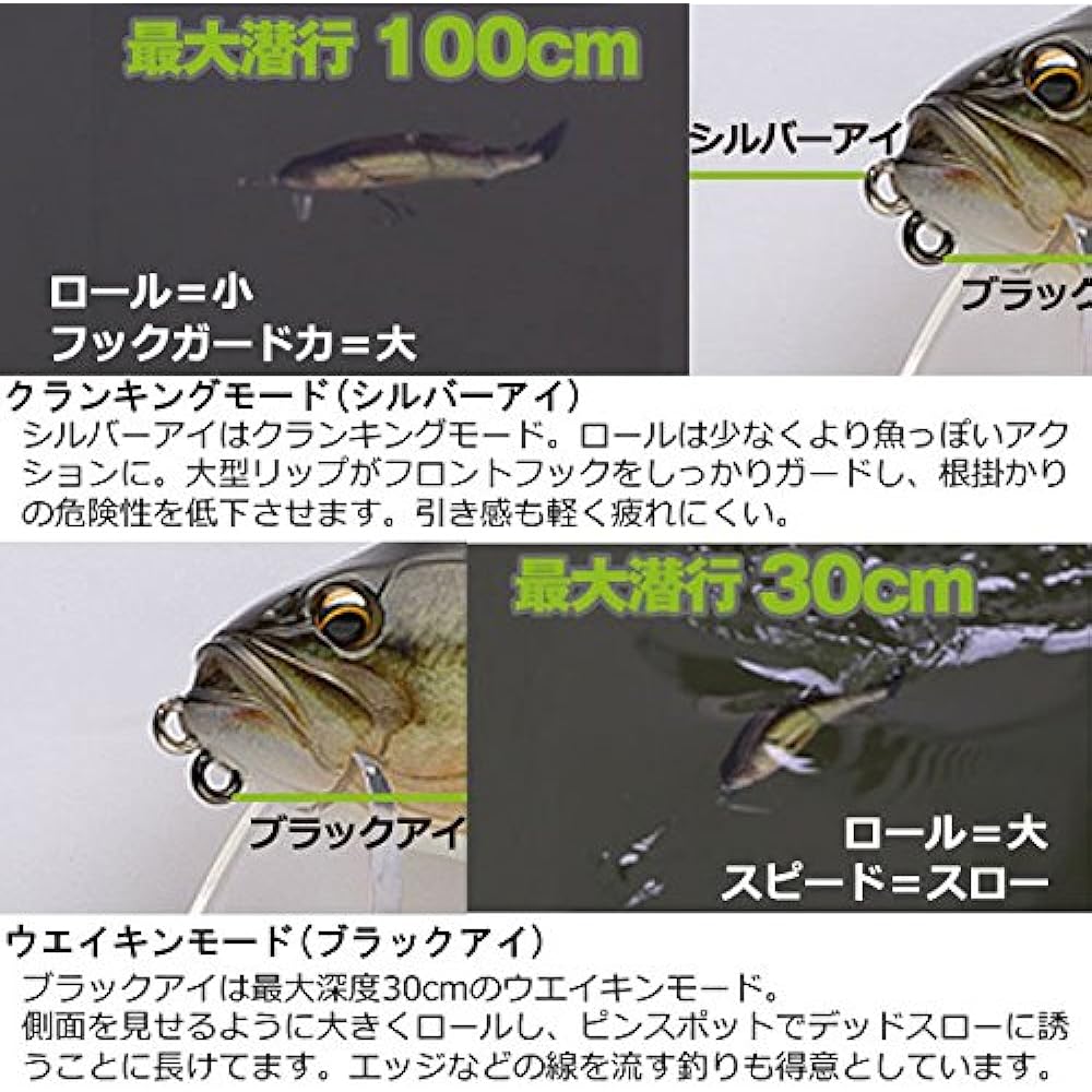 IMAKATSU Lure Bassroid Jr. Triple Double 3D Realism