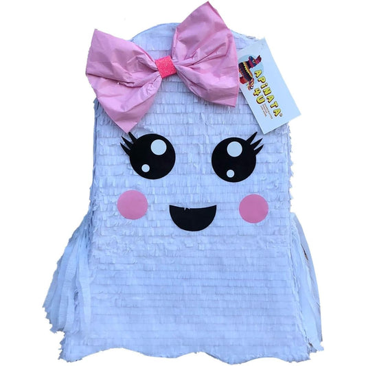 APINATA4U Girly Ghost Pinata with Pink Ribbon Halloween Boo! 20"