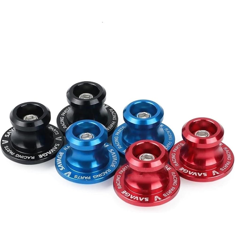 Stand Screw Slider Motorcycle CNC 8mm Rocker Arm Spool Slider Bracket Adjuster Adjuster Slider Perfect for Suzuki SV650N 1999-2012. (Color: Red)