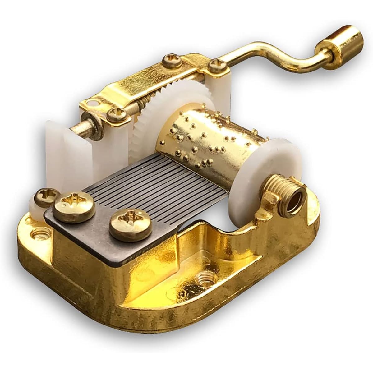 BinkeGG Music Box Spare Parts Gold Hand Crank Sankyo Music Box Mechanism Tune: La Vie En Rose