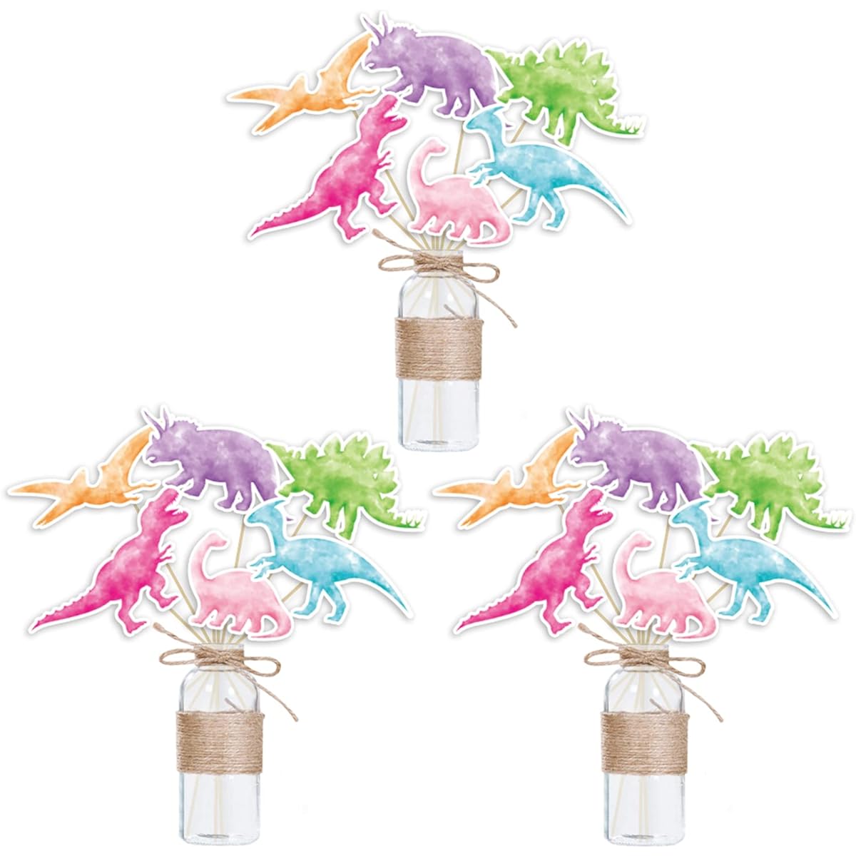 Watercolor Dinosaur Party Centerpiece for Girls