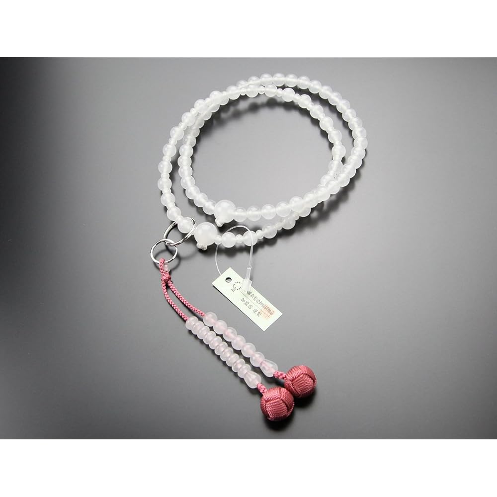 Nenju dot com Jodo sect prayer beads for women, 8 cm, white onyx, Bontenbo, Kyoto prayer beads, Kyoto recitation, white onyx, 8 cm, 102550040 Prayer beads bag free!
