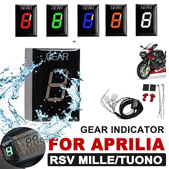 Digital Meter Display Gear Indicator Aprilia RSV Mille 1998-2011 RSV Mille Tuono 2002-2010 2011 EFI Motorcycle Accessories 1-6 Level Speed Display Indicator Meter Display