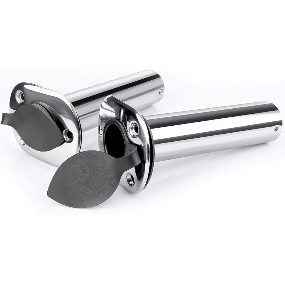 Amarine-made Stainless steel rod holder embedded in the gunwale straight 90 degree type internal hard guard specification 2 sets
