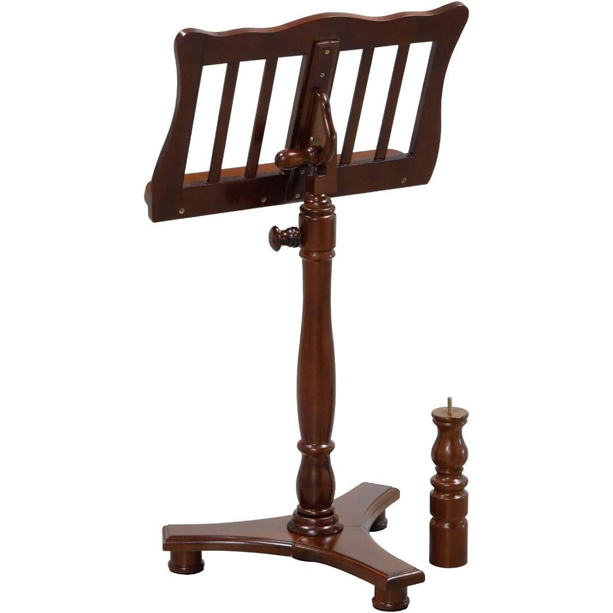 Kiktani Music Stand Wooden Height Adjustment 830~1,150mm (580mm) FS-0601S BRO
