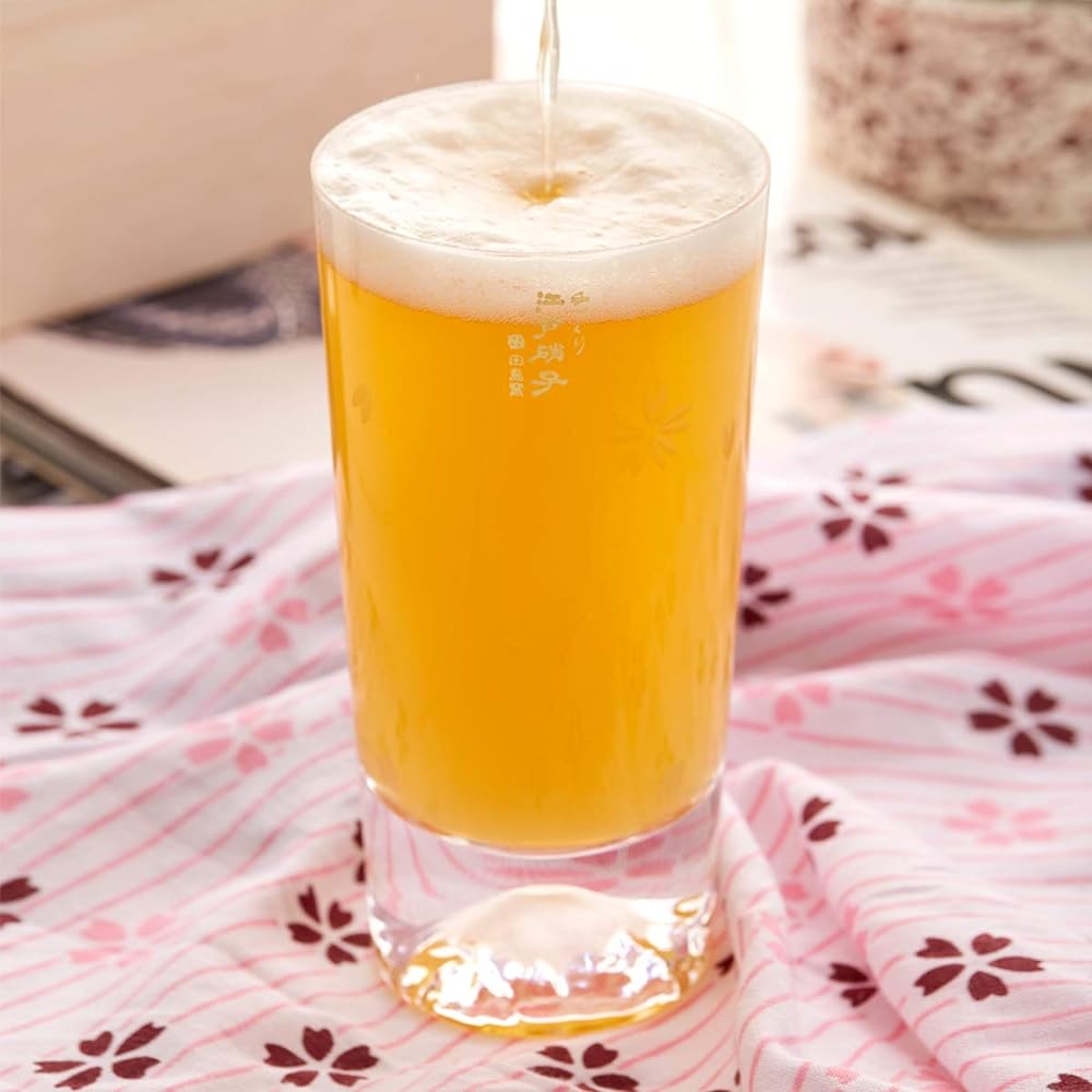 Mt. Fuji Glass Tajima Glass Sakura Fuji Tumbler Glass Souvenir Grand Prix Edo Glass Kiriko Mt. Fuji Cherry Blossom Whiskey Glass Rocks Glass Beer Sake Foreign Overseas Souvenir Celebration Gift Present Popular MADE IN JAPAN Souvenir Grand Prix Paulownia