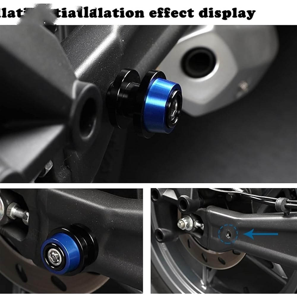 DEMUR Swingarm Slider Spool CNC Aluminum Motorcycle 6mm Stand Screw Accessories Yamaha XMAX200 X-MAX 2021 2020 AllyeaRs Swingarm Slider Spool (Size : Gold XMAX200 LOGO)