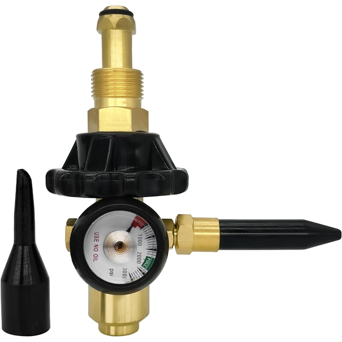 AWLOLWA Balloon Helium Tank Regulator Filler Valve for Balloons with Gauge, Pack of 1