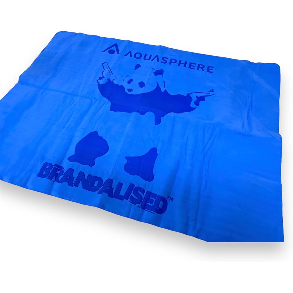 Aqua Sphere Banksy Dry Towel AS*BRANDALISED DRY TOWEL BANKSY'S GRAFFITI Panda Guns BLUE 43cm*32cm 231111
