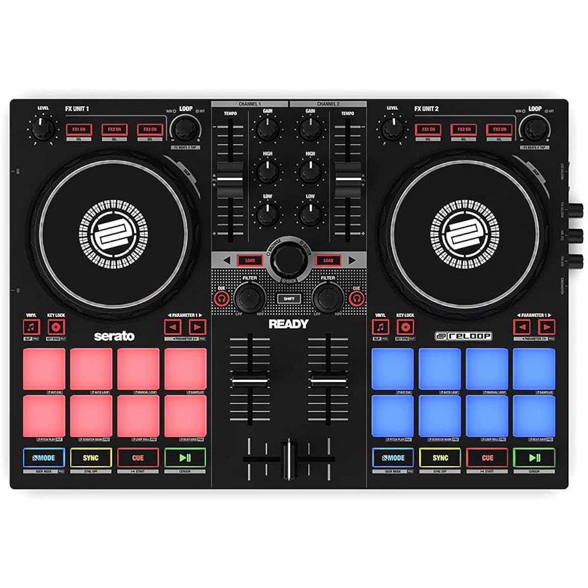 Reloop READY serato DJ Lite included, djay compatible, convenient to carry! reloop