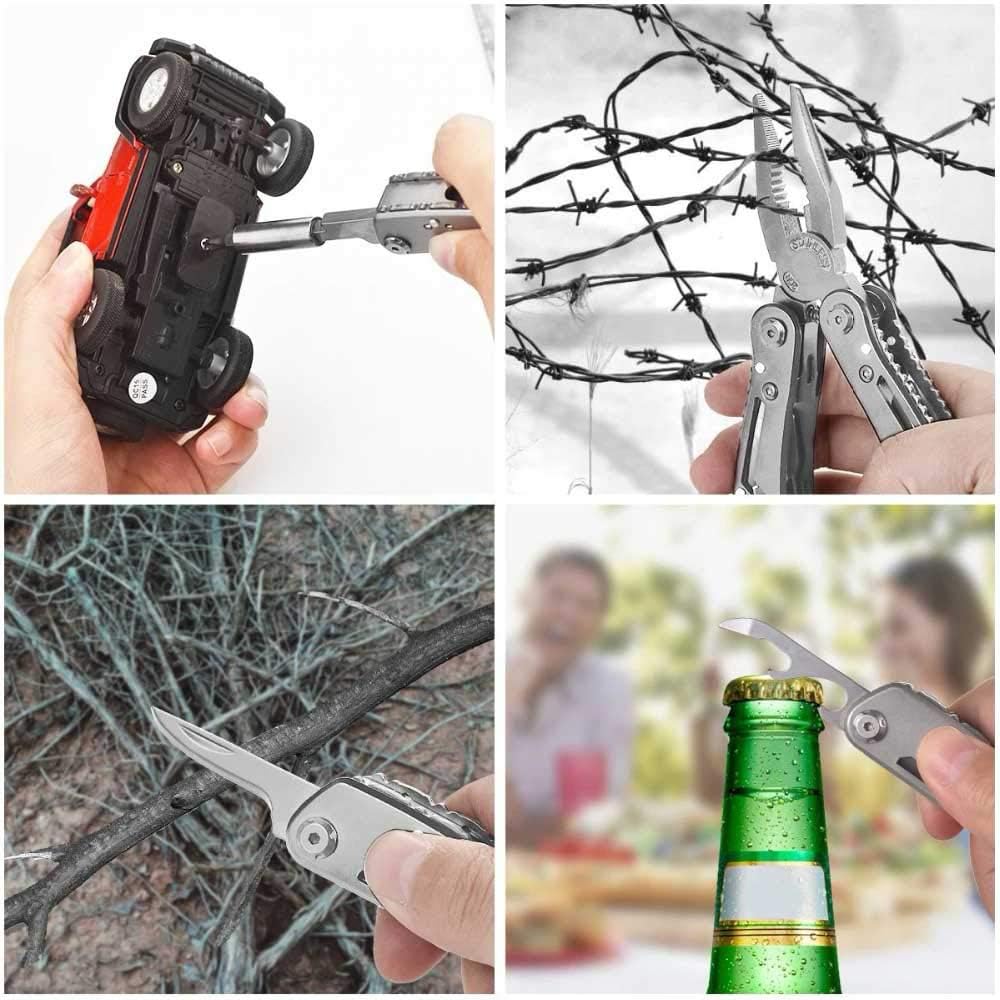 zmart Swiss Army Knife Multi Tool EDC Outdoor Camping Pliers Wire Cutter Knife Pliers Screwdriver Bottle Opener File Swiss Army Knife Outdoor Survival Tool Multi Tool