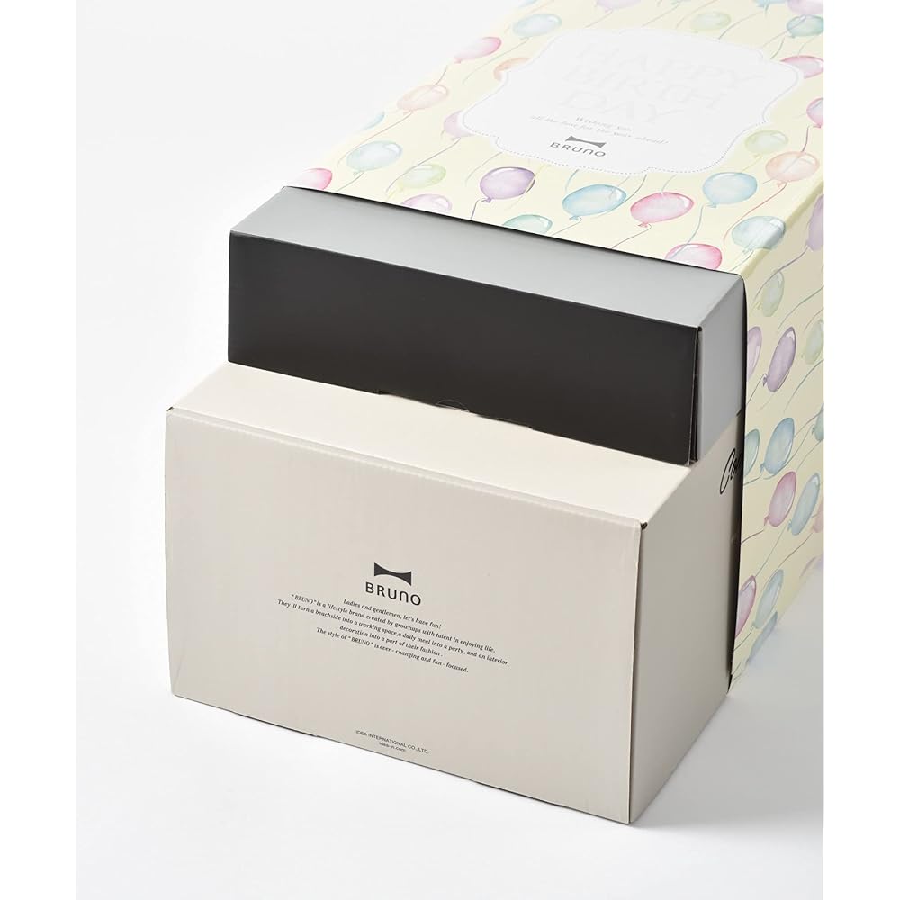BRUNO Compact hot plate Main body 3 types of plates (Takoyaki ceramic coated pot Flat) Birthday sleeve Recipe book included White Stylish Cute This one unit Lid with lid 1200w Temperature control Easy to wash For 1 person 2 people 3 people Small Small si