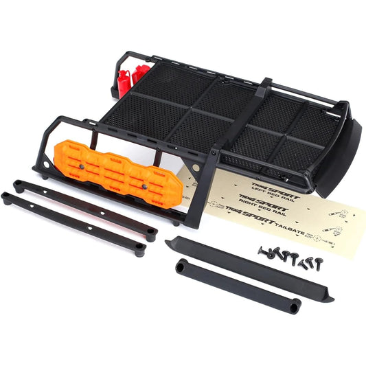 Traxxas 8120X Expedition Roof Rack, Traction Board, Shovel, Axe, Jack, Fire Extinguisher, Fuel Can, Mounting Hardware
