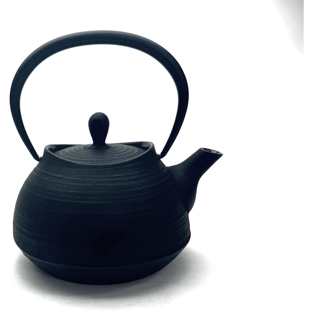 Nanbu Ironware Teapot: Ichichudo Teapot Hakeme 0.6L Black W15xD13xH17(cm)