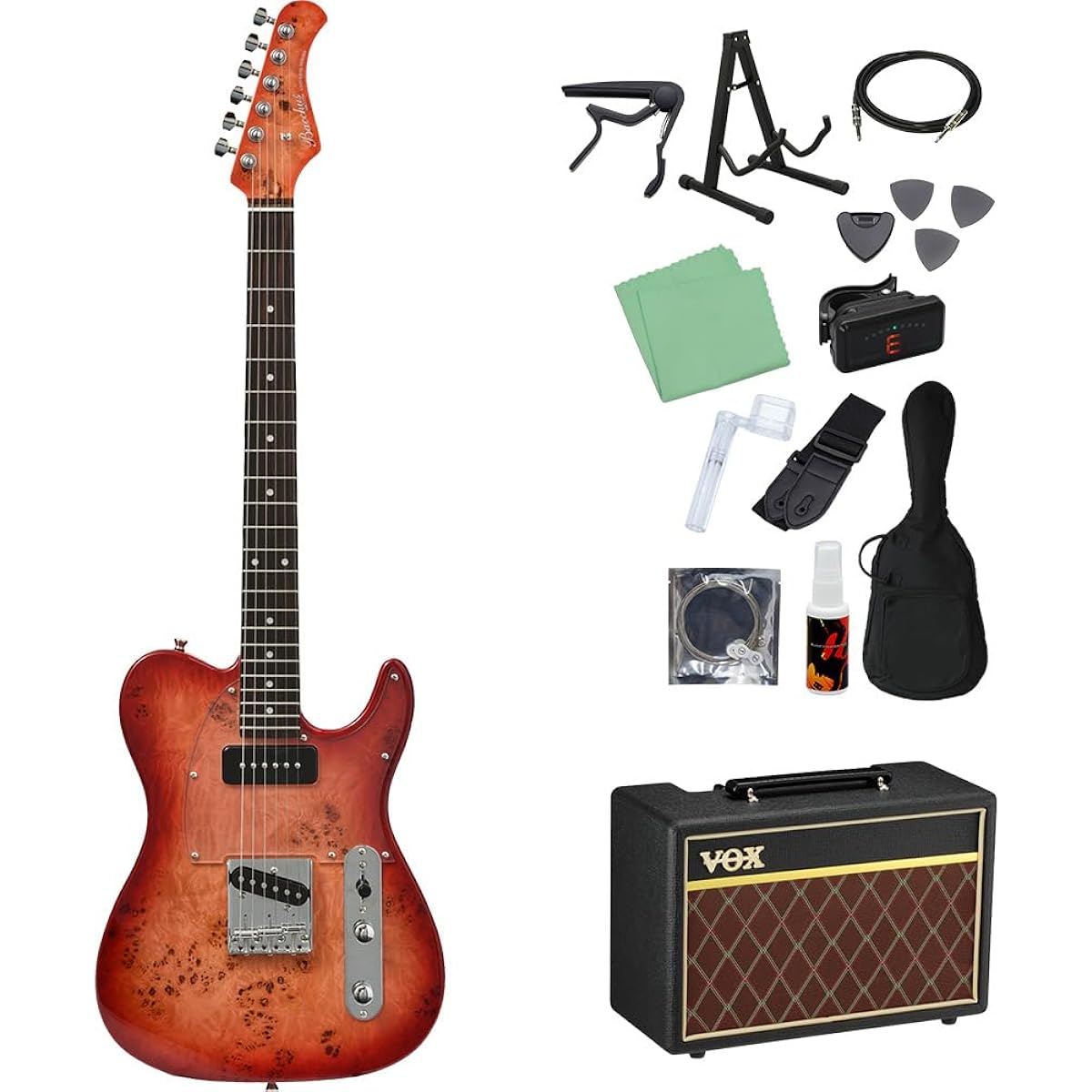 Bacchus TACTICS-BP/R RD-B Electric Guitar Beginner 14-piece Set [With VOX Amplifier] Universe Series Bacchus