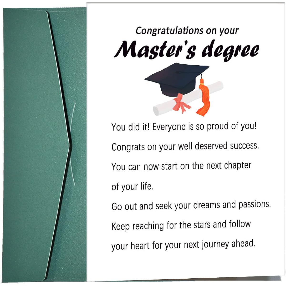 Dapofajo Congratulations Card, Graduation Card, You Did It Card, Masters Graduation Greeting Card