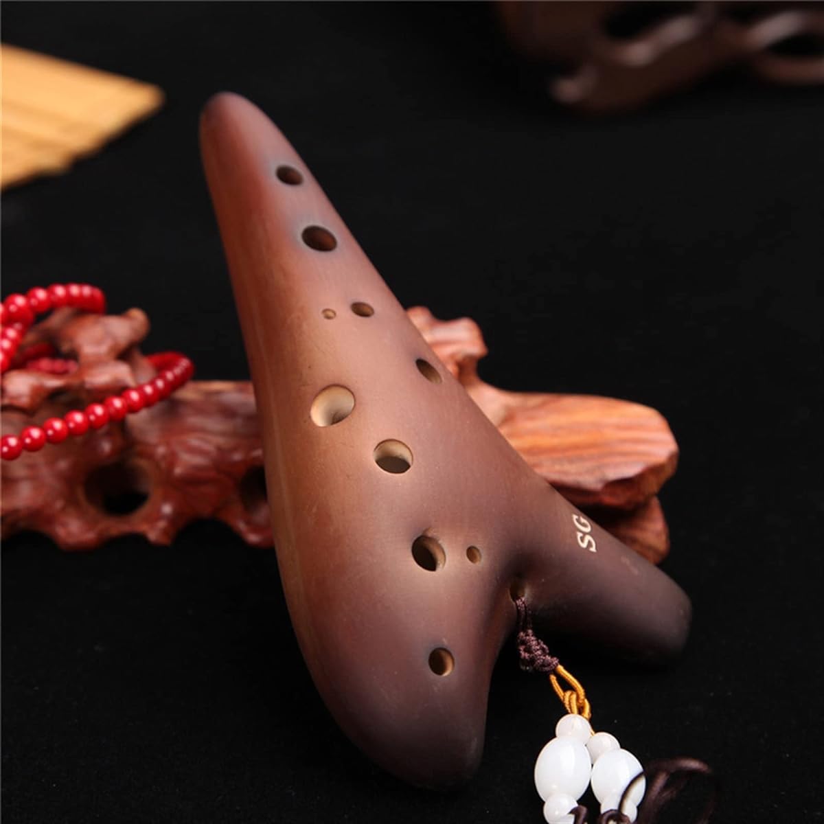 12 Holes Treble G Tune Smoke Professional Playing Ocarina Adult Beginner Ocarina Good Pitch and Tone Ocarina Musical Instrument