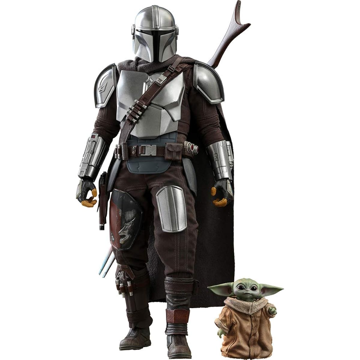 Hot Toys TV Masterpiece Mandalorian Mandalorian & The Child (Set of 2) 1/6 Scale Figure Brown TM#014