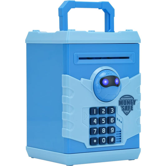 Augoing Piggy Bank Electronic Money Bank for Boys Girls Smart Cash Scroll Save Box for Kids with Safety Cord Cash Coin Tin