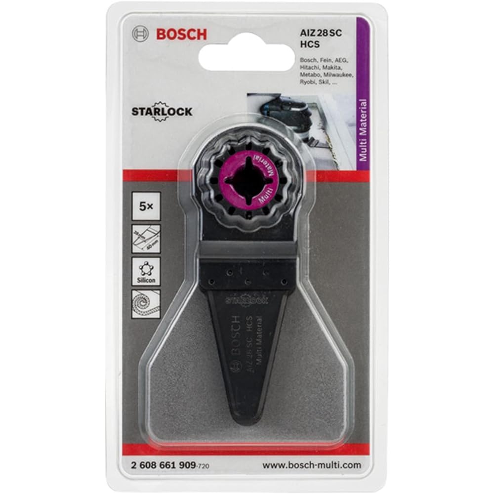 BOSCH Cut and Sew Multi Tool Blade 28mm (Starlock, Set of 5) AIZ28SCN/5