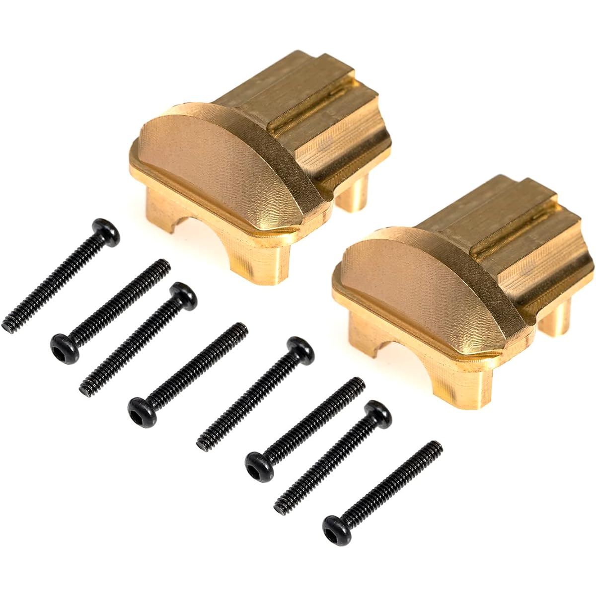 RampCrab Brass Difference Cover 2 Pieces Front and Rear Axle Difference Cover for TRX4M 1/18 RC Crawler Car Upgrade Parts