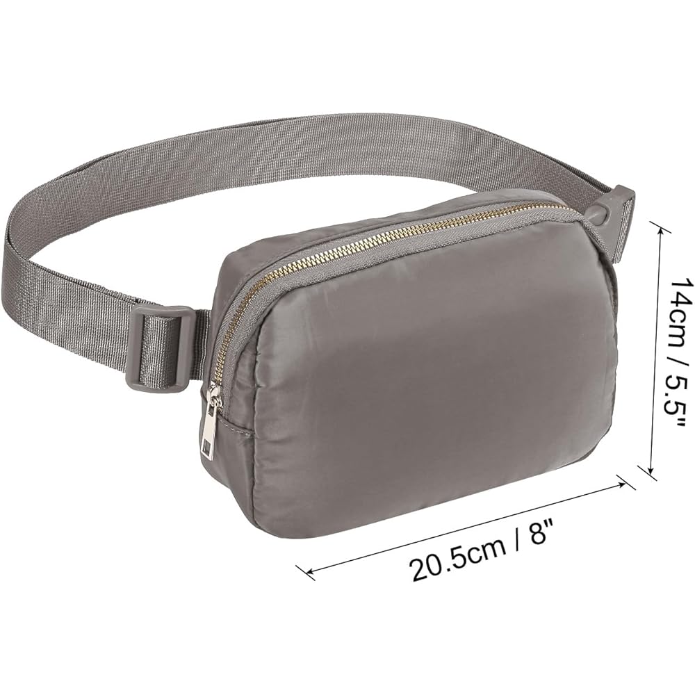 PATIKIL Fanny Pack Waterproof Belt Bag Men & Women Adjustable Crossbody Bag Waist Bag for Running Travel Workout Dark Gray