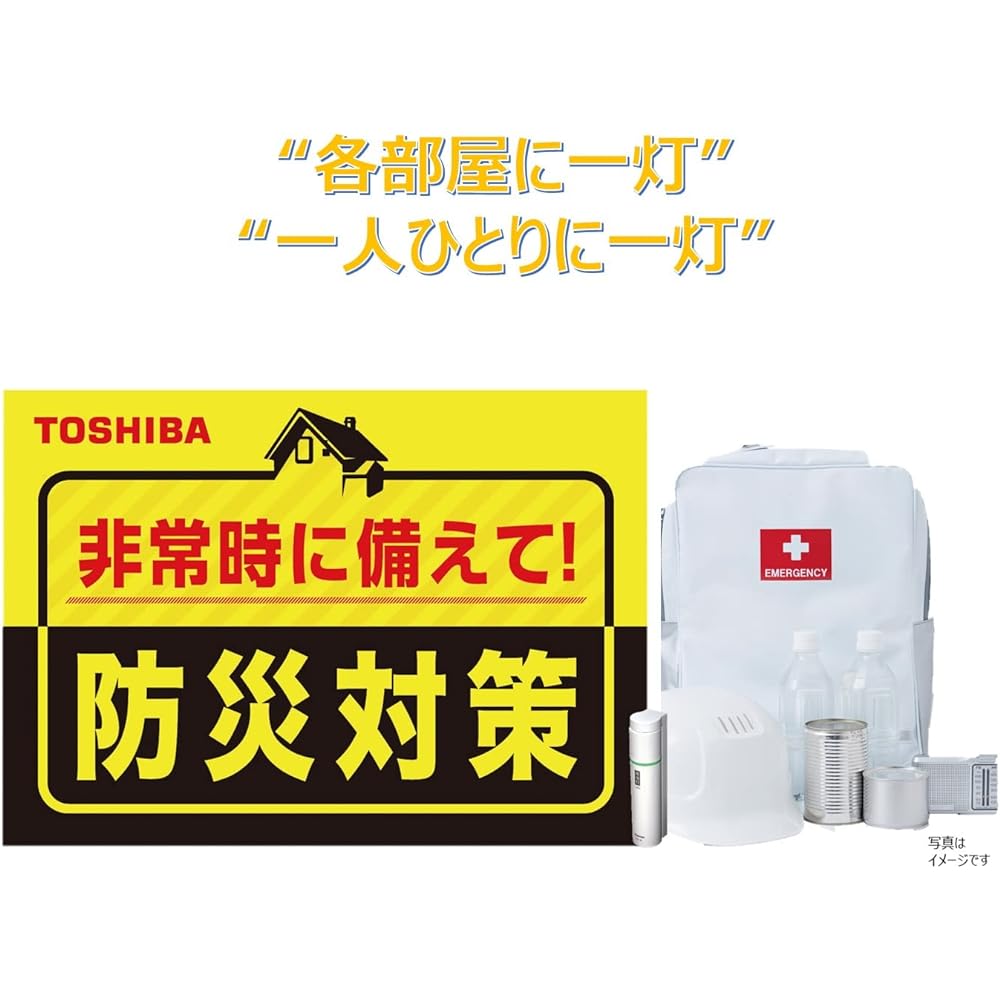 TOSHIBA LED standing light (flashlight) Brightness 13 lumens For 2 AA batteries (batteries sold separately) KFL-124W (x 4)