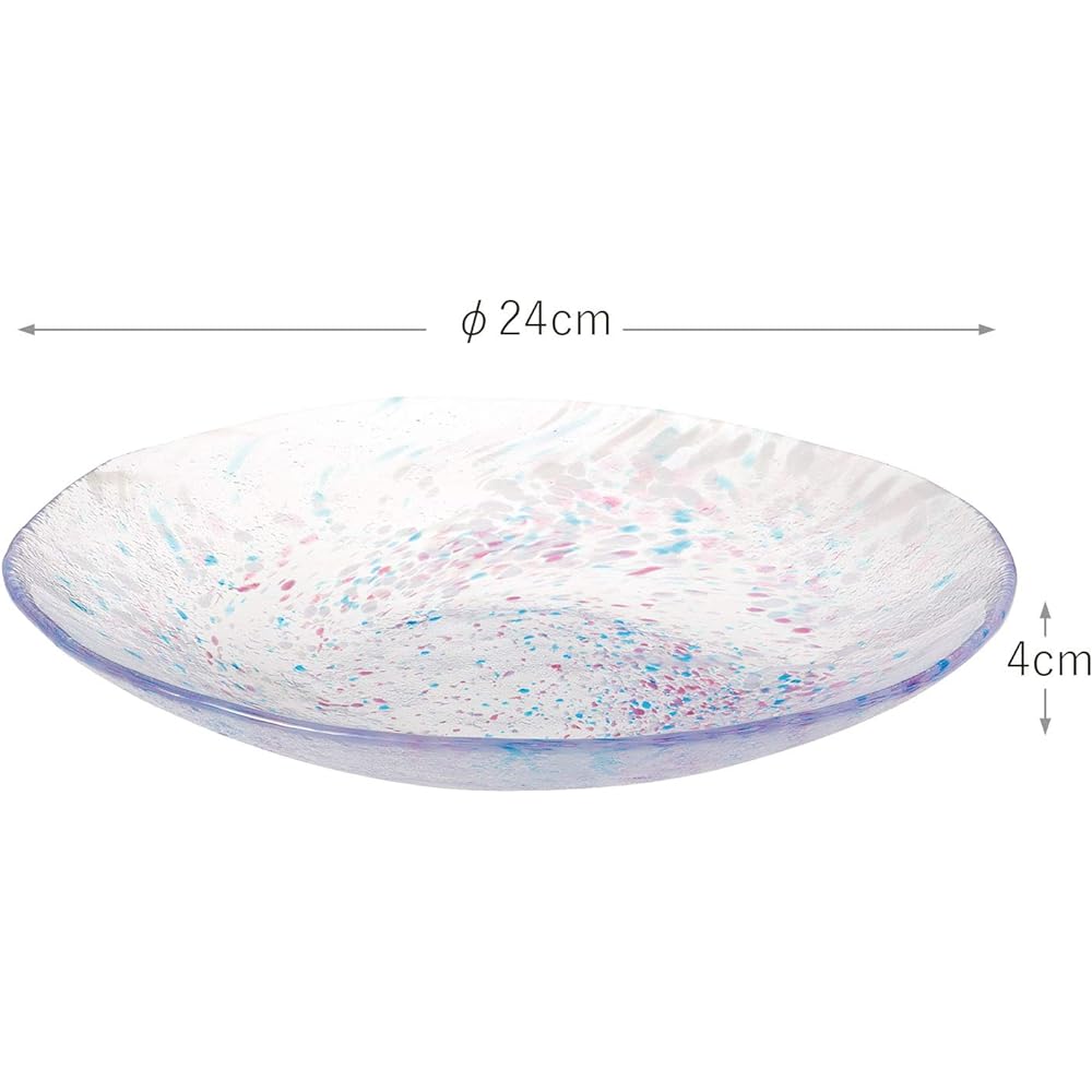 Toyo Sasaki Iroshizuku Noodle Plate, Made in Japan, Set of 3, Pink, Approximately φ24 x 4cm