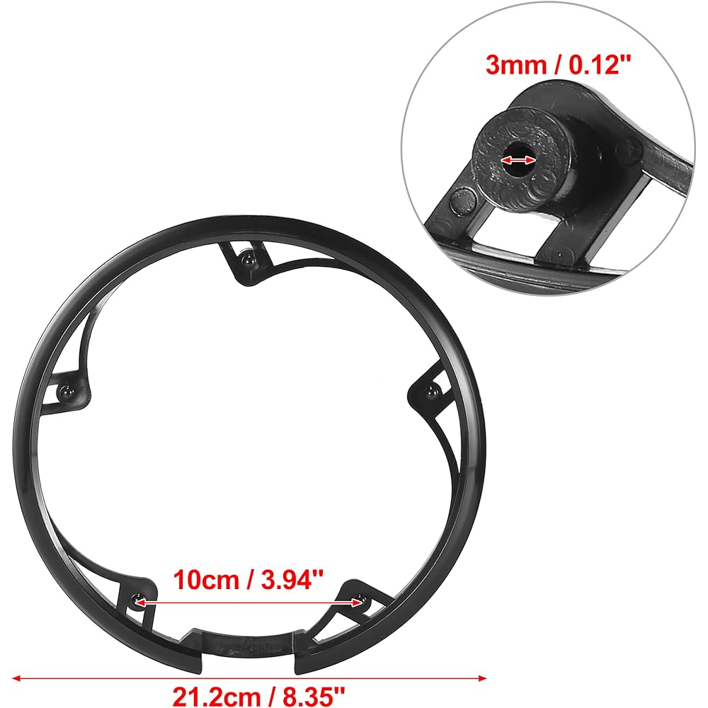 X AUTOHAUX Bike Crankset Chainwheel Protective Cover Chainwheel Protective Cover 48 Teeth 10cm 5 Holes Black