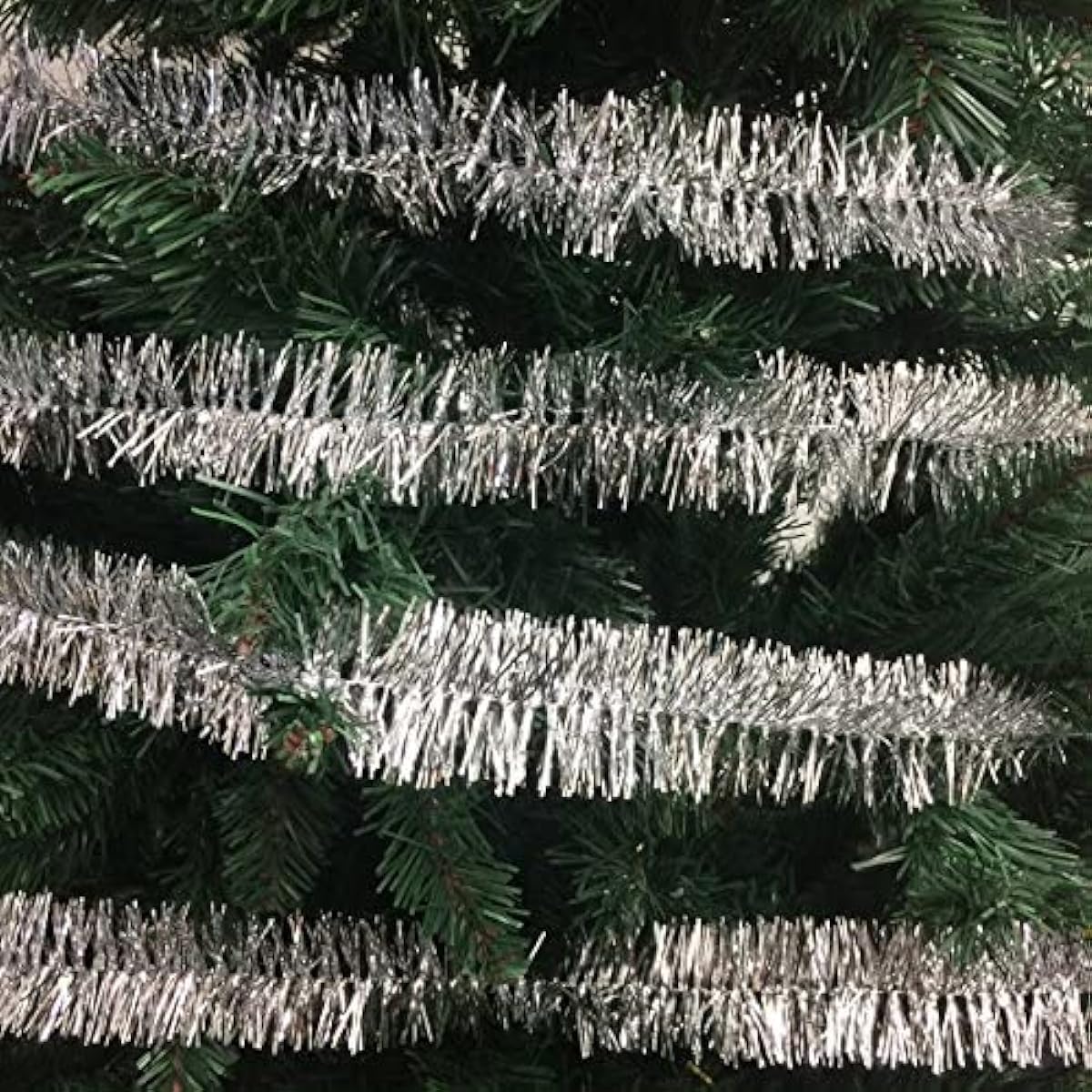 PEPPERLONELY 100' Commercial Length Christmas Garland, Classic Christmas Decorations, 2022 Edition, Silver
