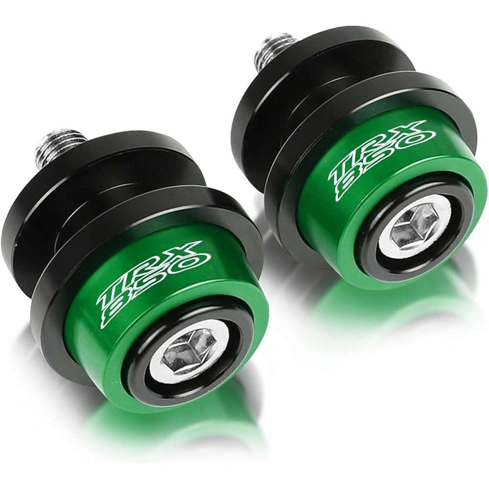 DEMUR Motorcycle 6mm Stand Screw Swingarm Slider Spool CNC Aluminum Accessories Yamaha TRX850 1996-2000 Swingarm Slider Spool (Size : Green TRX850 LOGO)