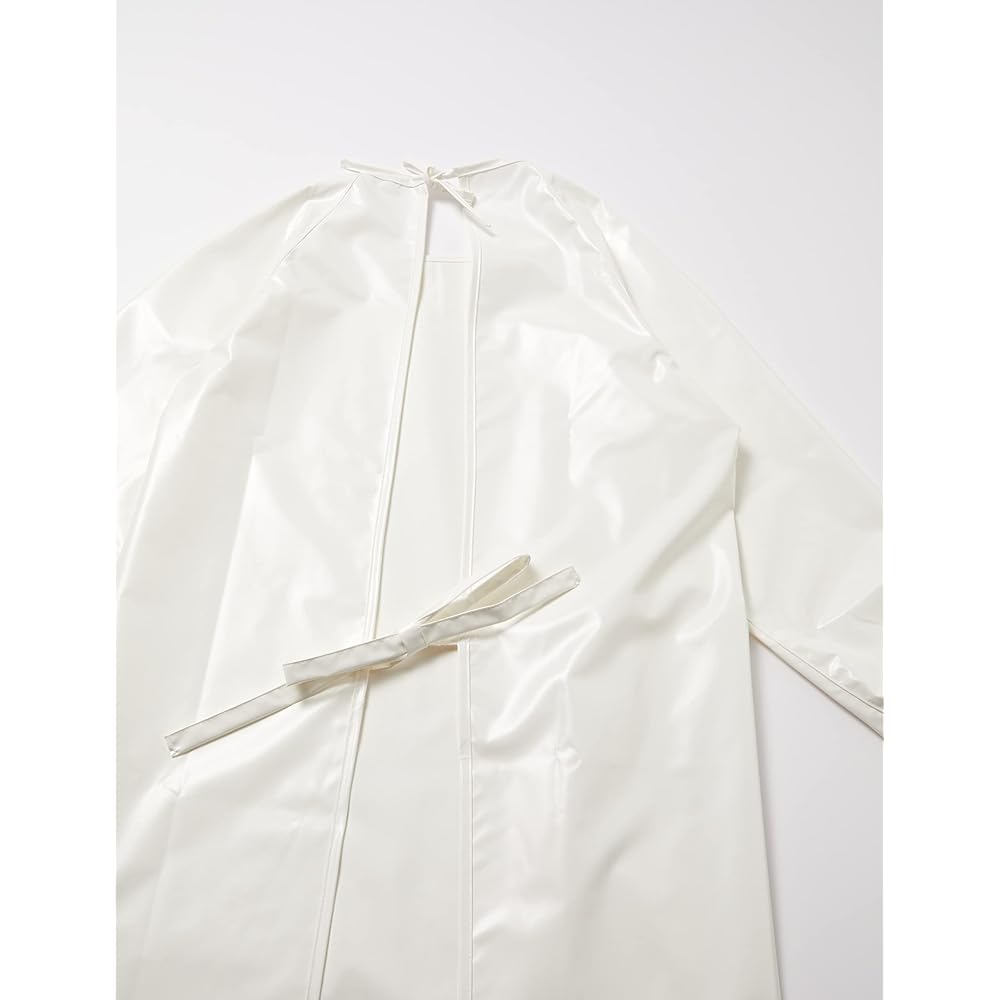 Koshin Rubber Apron White L Waterproof Oil Resistant Stain Resistant Blood Resistant Neo Fresh Kappou (with Sleeves) G0477FY