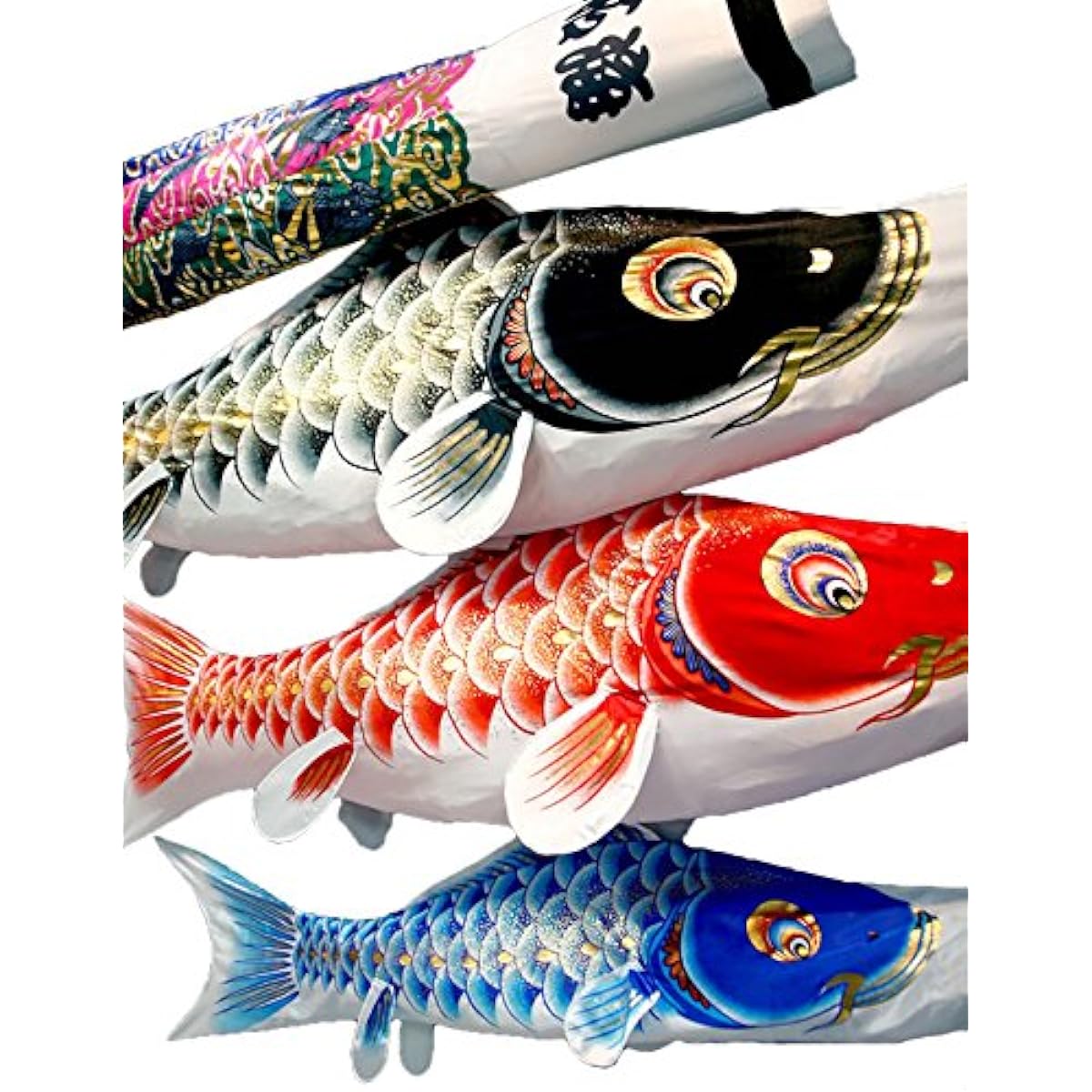 Murakami Koi Nobori (Carp Streamer) for Balcony 1.5m New Small Stand Set Miyabi Nylon Satin Family Crest Personalized One of Two Types Included h235-mr-miyabi-2
