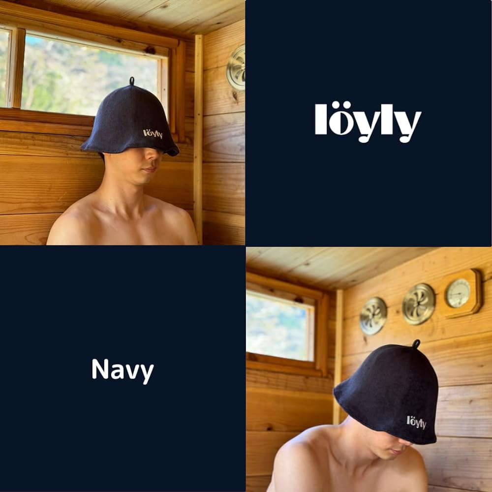 [loyly] Loyly Sauna Hat Men's Women's Towel Fabric Cute Stylish Washable Loyly Gift Sauna Goods