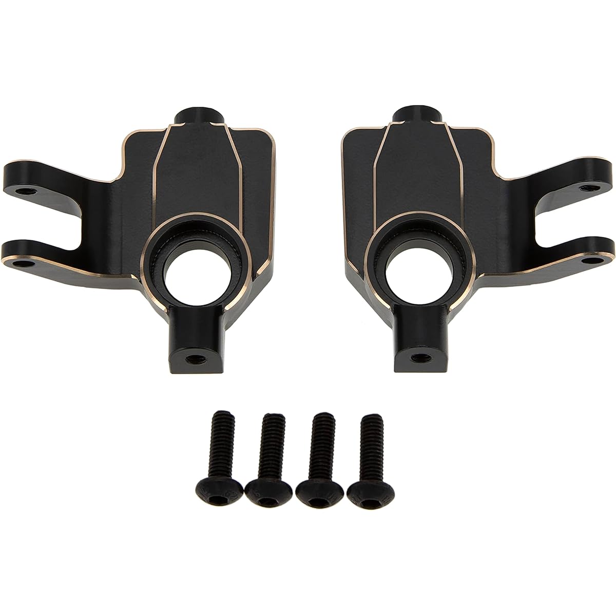 MEUS RACING 1/18 RC Model Car Brass Portal Steering Knuckle 33g/pc AXIAL UTB18 Capra Trail Buggy #AXI212010 Upgrade Parts Black Gold