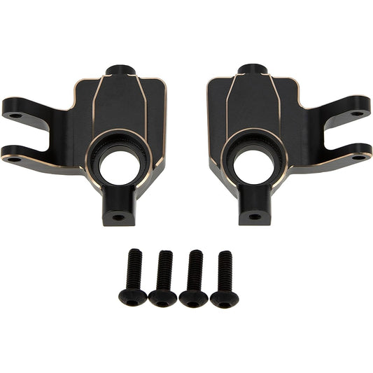 MEUS RACING 1/18 RC Model Car Brass Portal Steering Knuckle 33g/pc AXIAL UTB18 Capra Trail Buggy #AXI212010 Upgrade Parts Black Gold