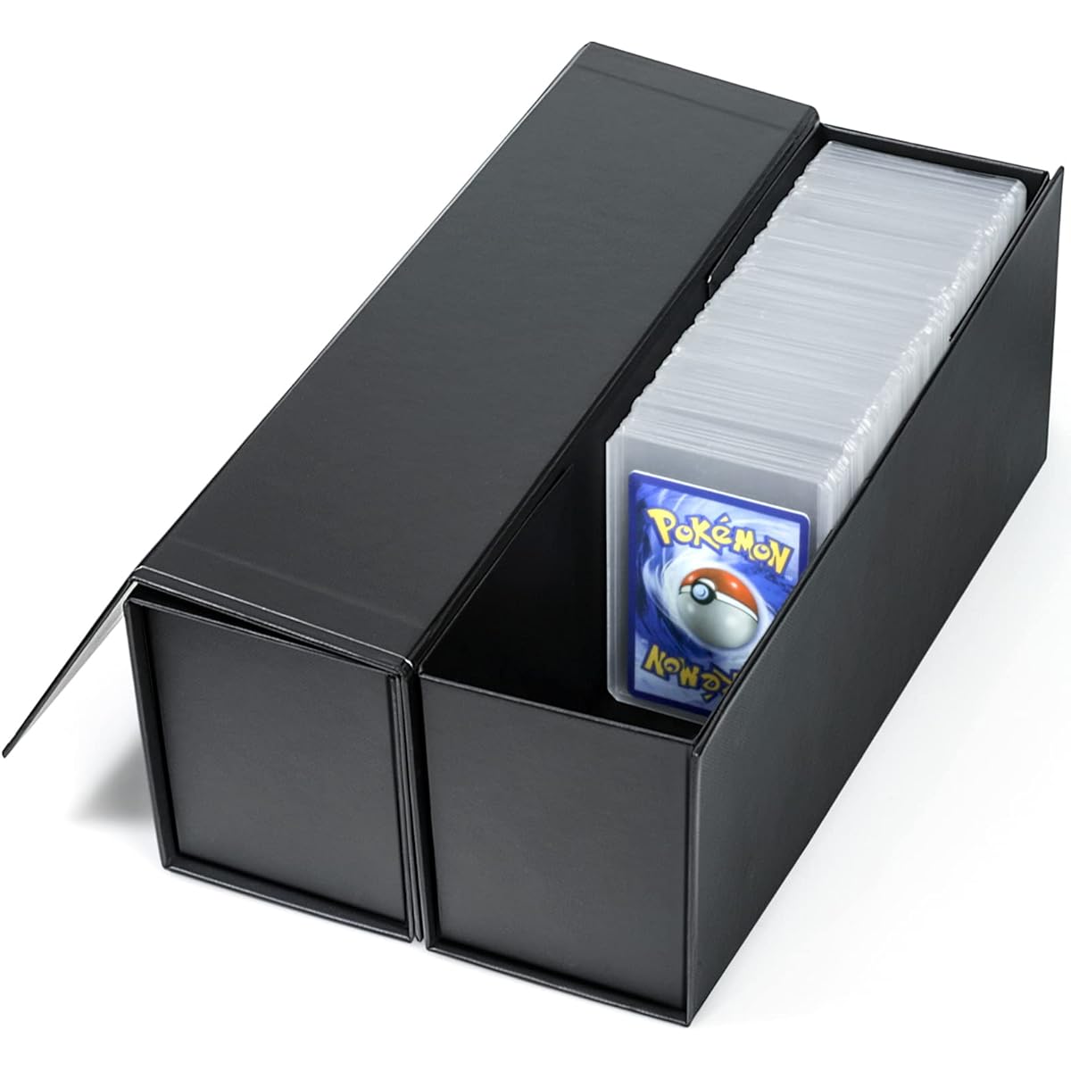 Trading Card Storage Box Baseball Card Storage Box Holds Over 900 Sports Cards or 200 Top Loaders Fits Football Basketball Hockey Game Trading Cards 13x4x3 Inch Vertical Version 2 Pack