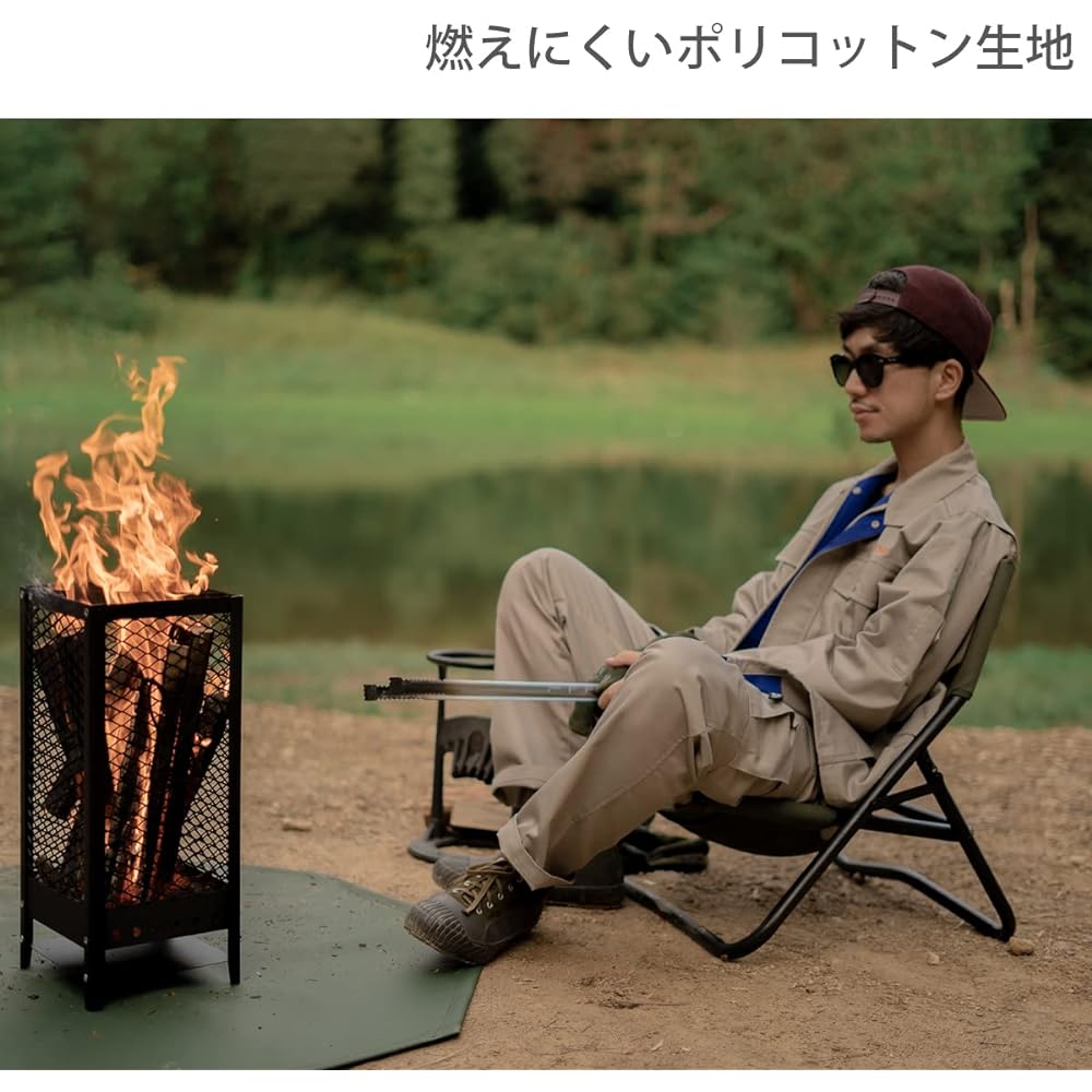 [D-O-D] Campano Sagyoggi Polycotton Fabric Bonfire Wear Top and Bottom Set