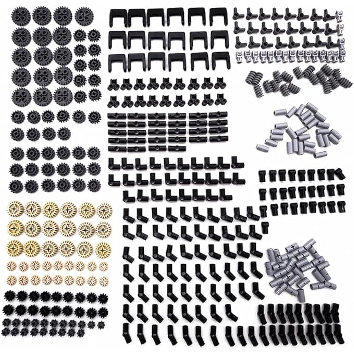 Habow 450pcs Technic Parts Gear Axle Pin Connectors Compatible with Lego Technic Technic Bushings Technic Joint Connectors MOC Replacement Pieces and Parts